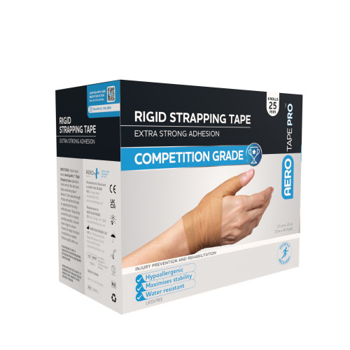 AEROTAPE Rigid Pro Strapping Tape 2.5cm x 15m, Box of 8