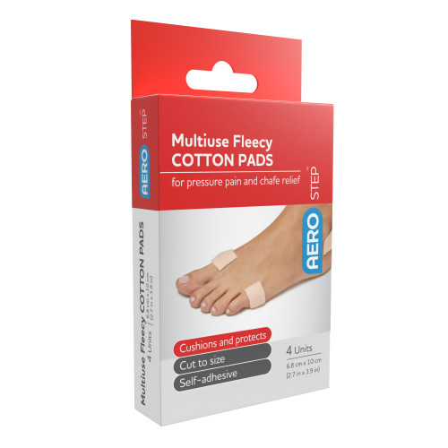AEROSTEP Multiuse Fleecy Cotton Pad 68 x 100mm, Box of 4