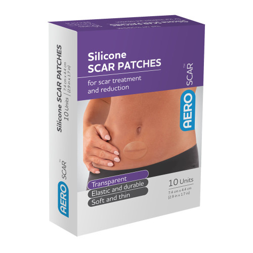 AEROSCAR Silicone Scar Patch 7.4 x 4.4cm, Each