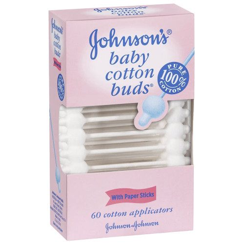 JOHNSON & JOHNSON Contour Cotton Tips, Pack of 60
