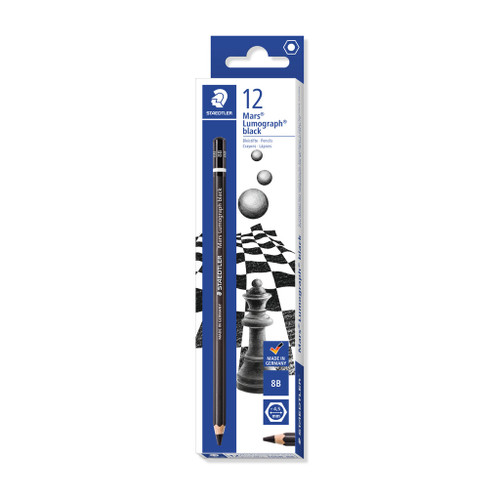 Staedtler 100 Mars Lumograph Black Pencils - 8B, Each