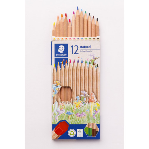 Staedtler 143 Natural Coloured Pencils - Assorted, Box of 12