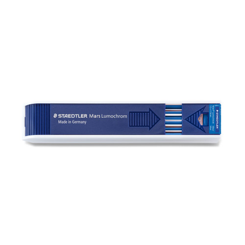 Staedtler 204 Mars Lumochrom Coloured Leads 2mm - Blue, Pack of 12