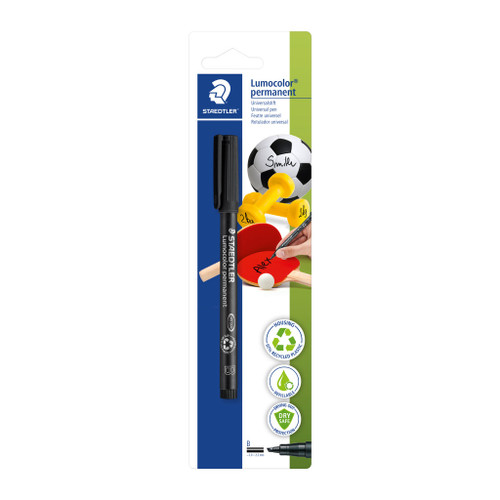 Staedtler 314 Lumocolor Permanent Broad Pen - Black, Each