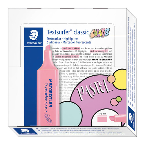 Staedtler 364 Textsurfer Classic Highlighter - Light Carmine, Each