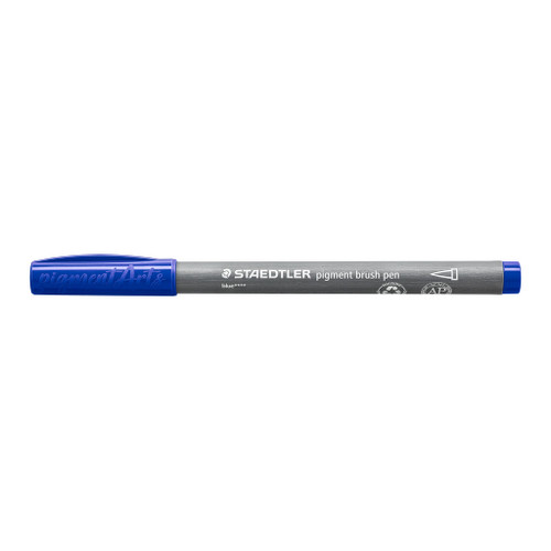 Staedtler 371 Pigment Brush Pen - Blue, Each