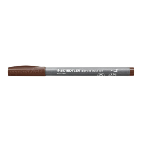 Staedtler 371 Pigment Brush Pen - Brown, Each