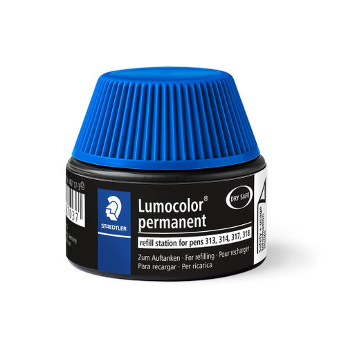 Staedtler 487 Lumocolor Refill Pot Universal 15mL - Blue, Each
