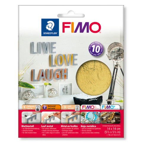 FIMO 8781 Leaf Metal - Gold, Pack of 10