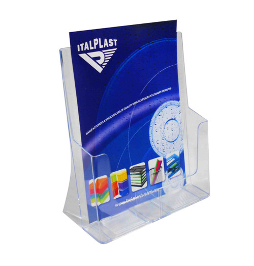 ITALPLAST Brochure Holder - A4 Single - Clear, Each