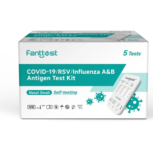 FANTTEST 4-IN-1 RAPID ANTIGEN TEST KIT (NASAL) COVID-19 / RSV / INFLUENZA / A&B (PACK OF 5)