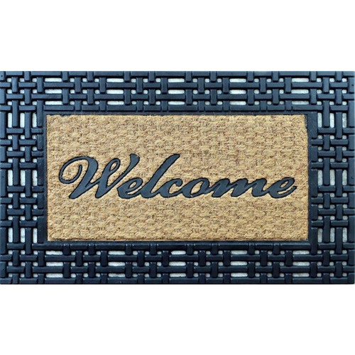 Rubber & Coir Yarn, Welcome 45 x 75cm