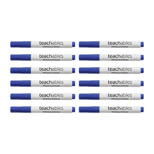 Teachables Whiteboard Marker Bullet - Blue, Each