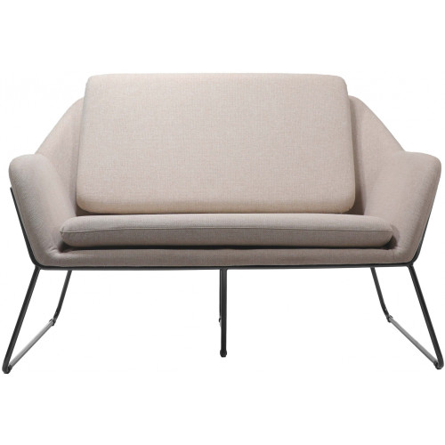 Cardinal Two Seater Arm Chair Stone Fabric, Each