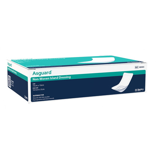 AsGUARD Flex + Non-Woven Island Dressing 15cm x 10cm Pack of 20
