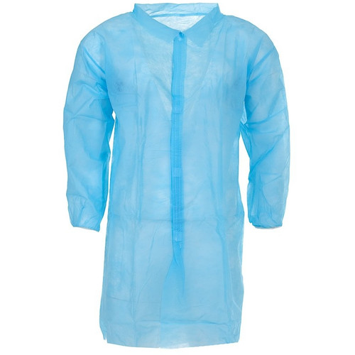 Disposable Lab Coats Non Woven PP Double Stitched 3XL Blue, Carton of 100