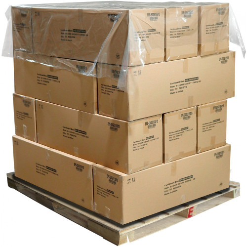 Low Density Polyethylene (LDPE) Clear Plastic Sheet (Pallet Caps) 1680mm x 1680mm 17um, Roll of 250