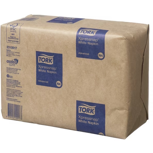 Tork N4 XpressNap White Dispenser Napkin 216 x 330mm, Carton of 6000