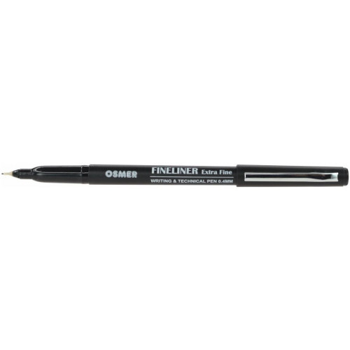 OSMER OS1401 FINELINER 0.4MM FINEPOINT BLACK BOX OF 24