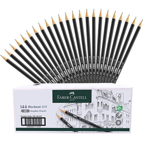 Faber-Castell Economy 1111 Graphite Pencil, 2B, Box of 144