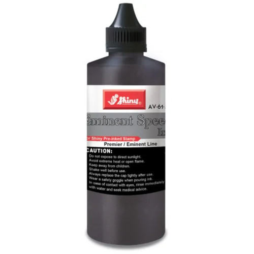 Shiny Eminent Speed Ink Refill 240ml Black to Suit EA-Shiny/ Xstamper Stamps, Each