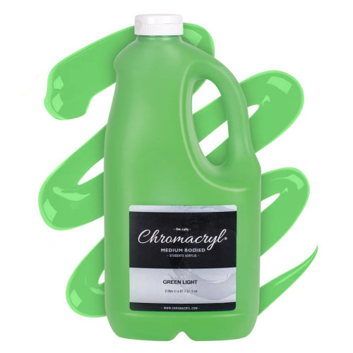 Chromacryl Acrylic Paint 2L Bottles - Green Light, Each