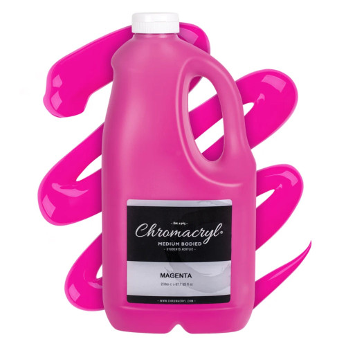 Chromacryl Acrylic Paint 2L Bottles - Magenta, Each