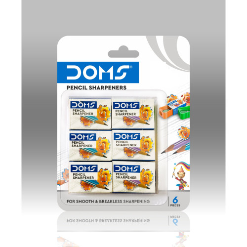 DOMS Pencil Sharpener Blister Pack 6 Pcs