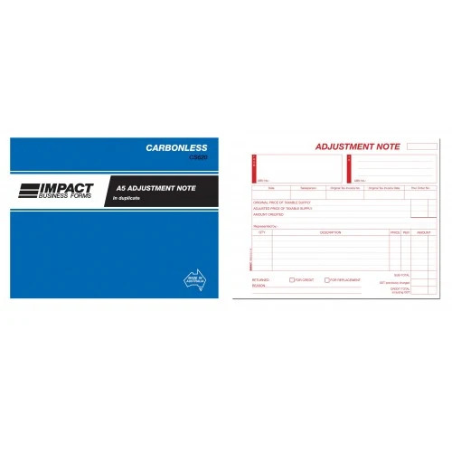 IMPACT CREDIT ADJUSTMENT BOOK