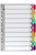 MARBIG DIVIDERS REINFORCED BOARD FLUORO A4 10TAB