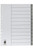 MARBIG POLYPROPYLENE DIVIDERS - NUMERICAL 1-12 A4 Grey