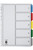 MARBIG POLYPROPYLENE DIVIDERS 5 Tab A4 Multi-Colour