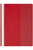 MARBIG A4 DELUXE PP FLAT FILES (CLEAR FRONT) Red