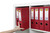 MARBIG PE LINEN LEVER ARCH A4 - Deep Red