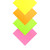 Quill Shapes Square 127mm 80gsm Fluoro Assorted, Pack of 100
