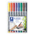 Staedtler 313 Lumocolor Permanent Superfine Pens - Wallet of 8 Assorted Colours