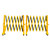 Expandable Safety Barrier Plastic - 3500mm With Wheels