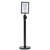Powder Coated Black A3 Sign Frame Portrait Fits Retractable Belt Barrier Bollard