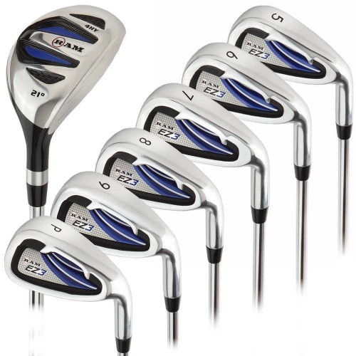 Ram Golf EZ3 Mens Right Hand Iron Set 5-6-7-8-9-PW - FREE HYBRID INCLUDED - Image 0