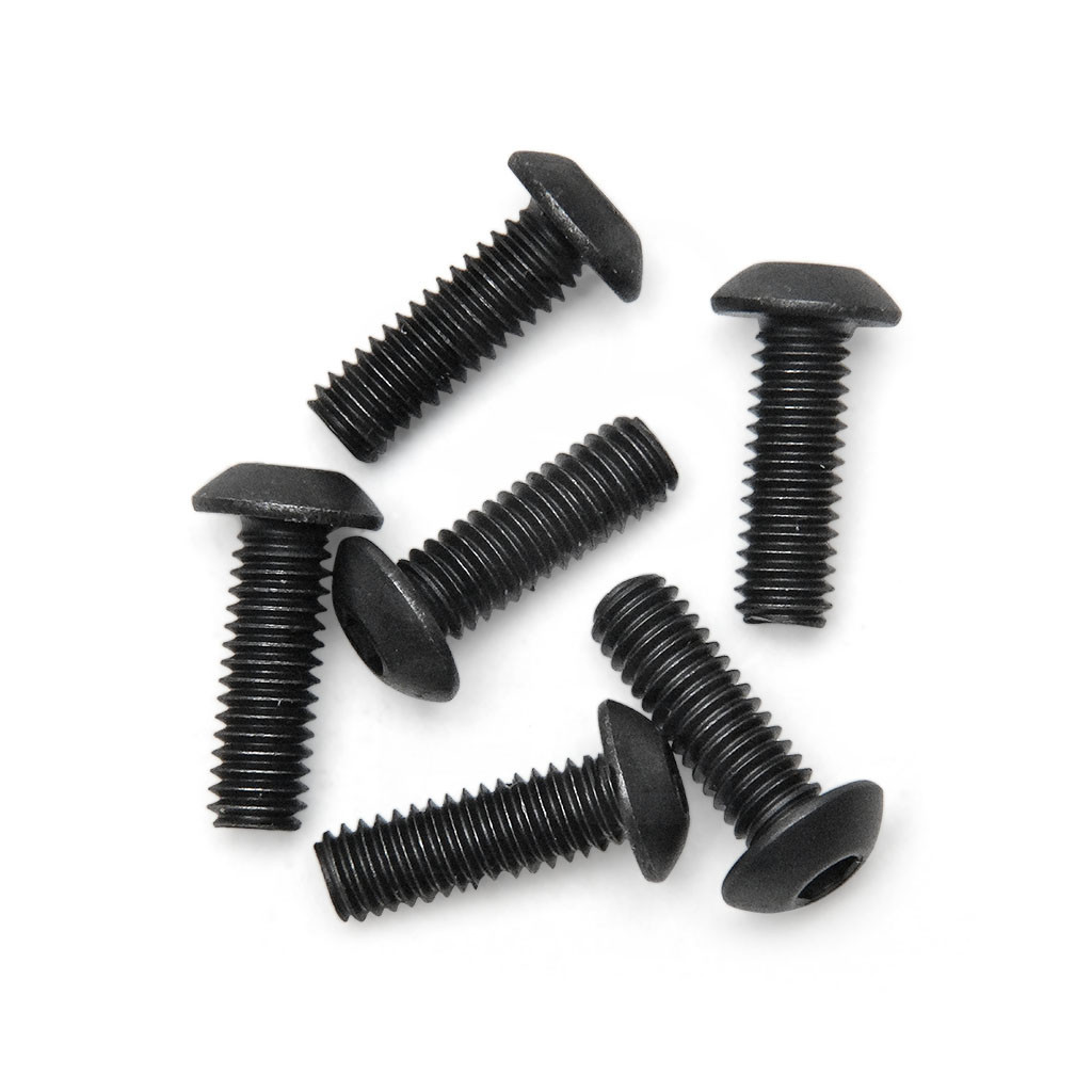 M4x12mm TE Plexiglass Screws (Set of 6) - Black