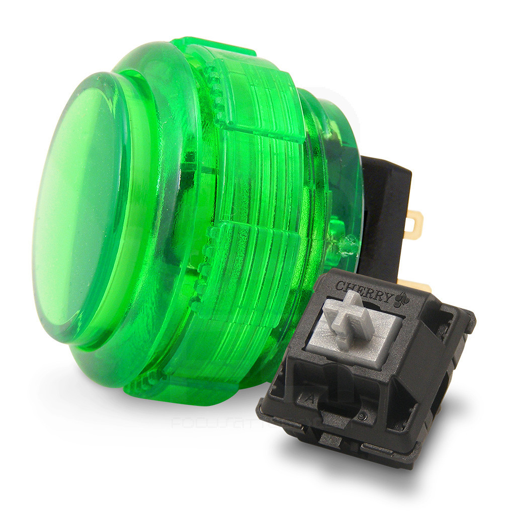 hitBOX (CROWN/samducksaボタン) Crown/Samducksa SDB-202C MX 30mm Translucent Screwbutton Green