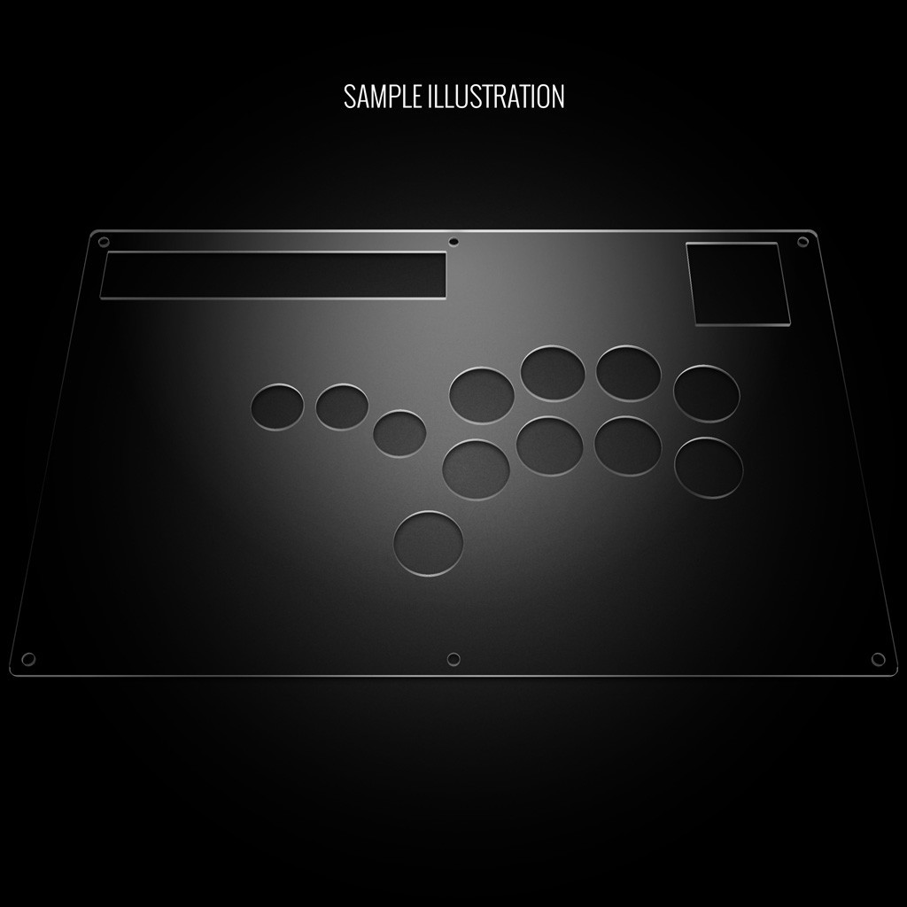 Blank Plexi Cover for Hori RAP N Shiokenstar Replacement Panel