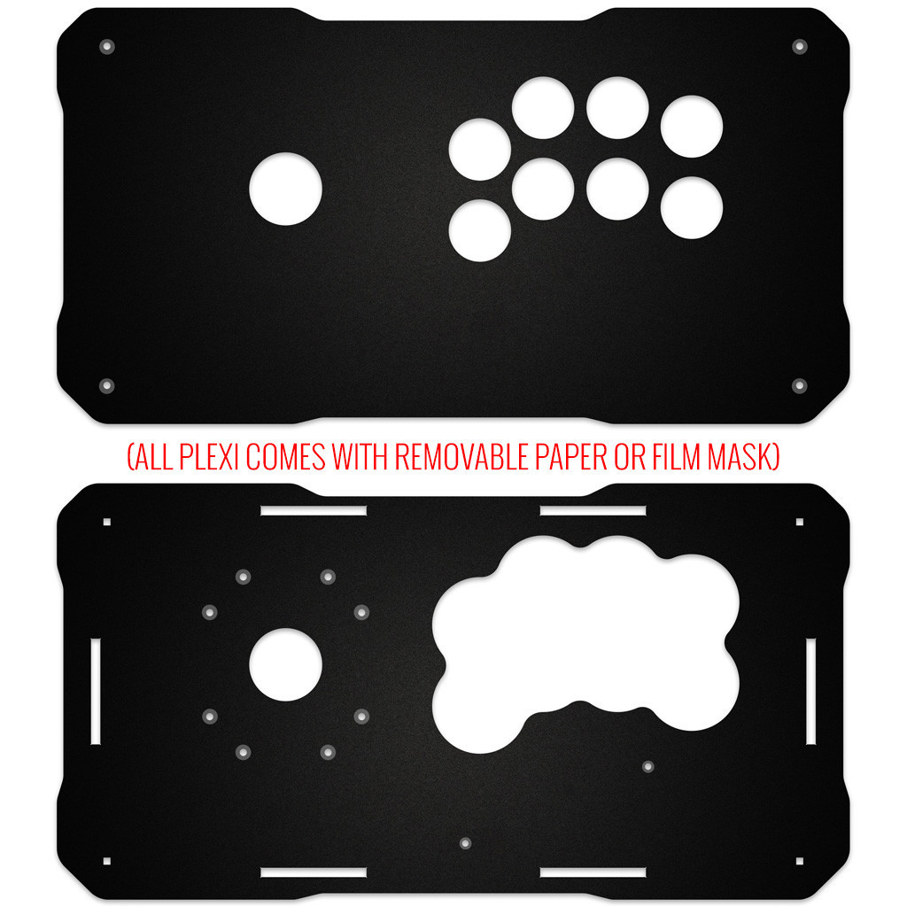 BNB Fightstick Gen 2 and 3 Black Matte Plexi Replacement Panel