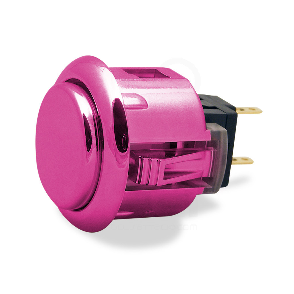 Sanwa OBSJ 24mm Pushbutton Metallic Pink - Focus Attack