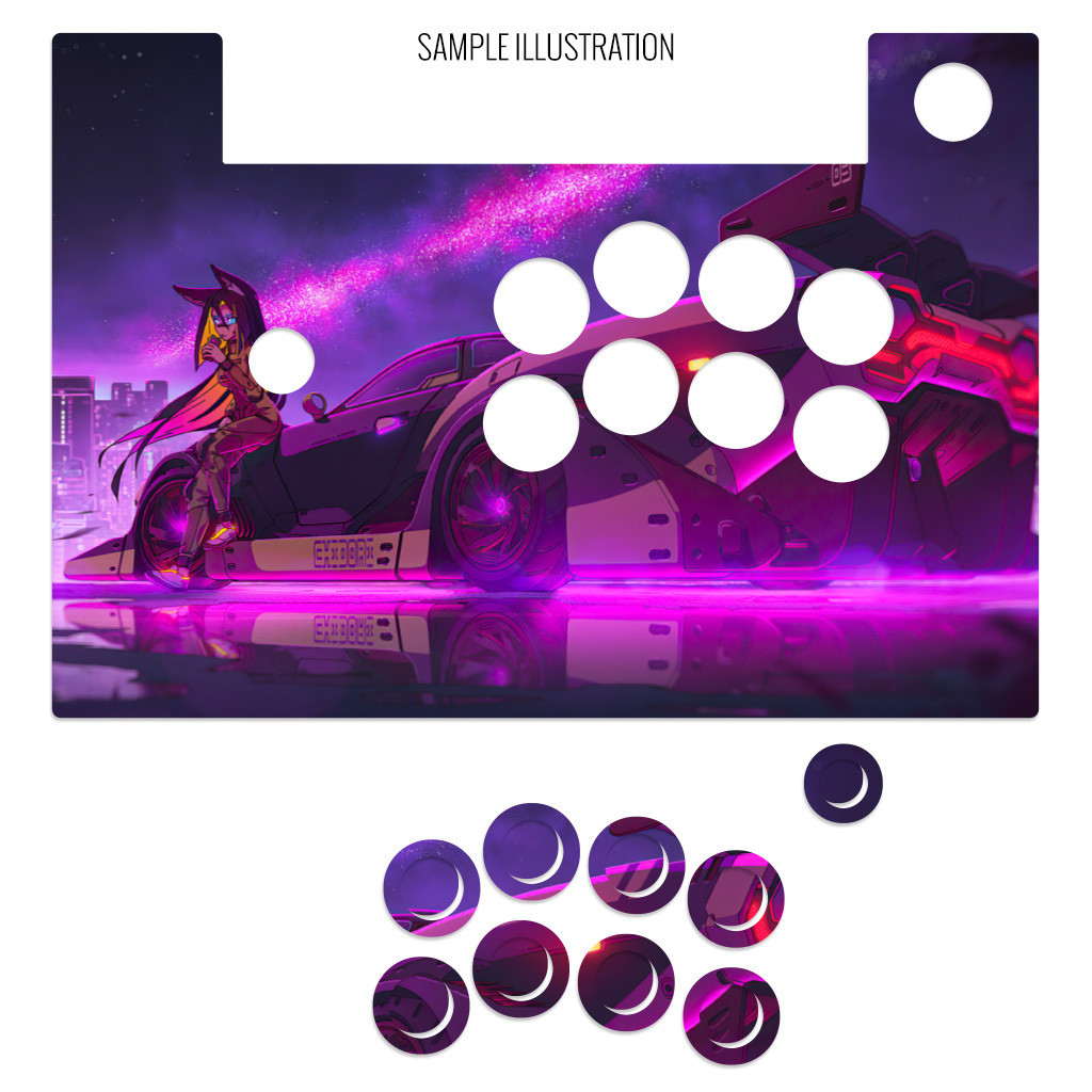 Artwork Print and Cut for Hori Fightstick Alpha (Read Description