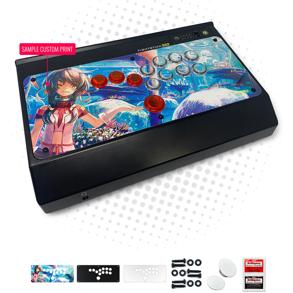 MadCatz Fightstick PRO Stickless Custom Art/Plexi Bundle - Focus
