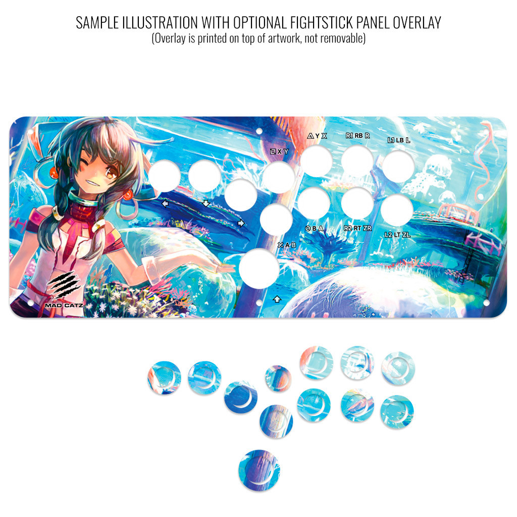 Artwork Print and Cut for MadCatz FightStick PRO Stickless - Focus