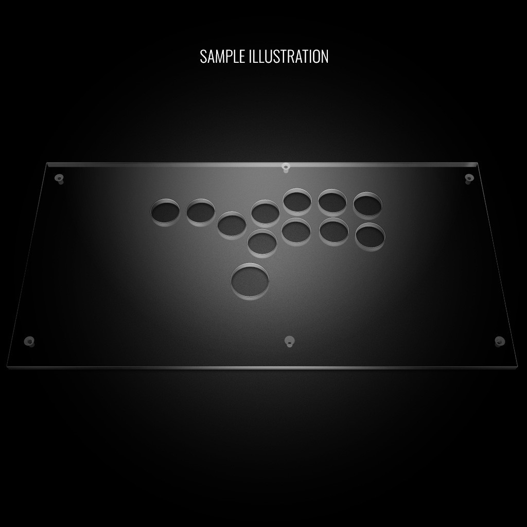 Blank Plexi Cover for Qanba Obsidian 2 Stickless - Focus Attack