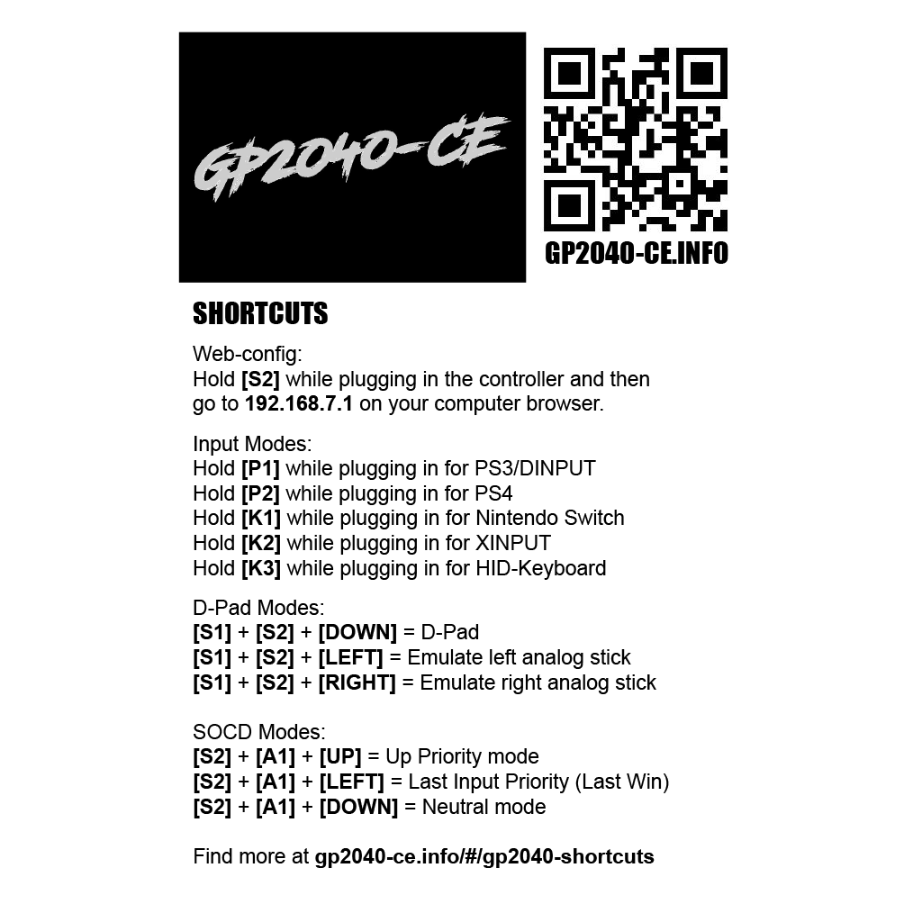 GP2040-CE V5.6E Quick Start Guide [Free Digital Download] - Focus