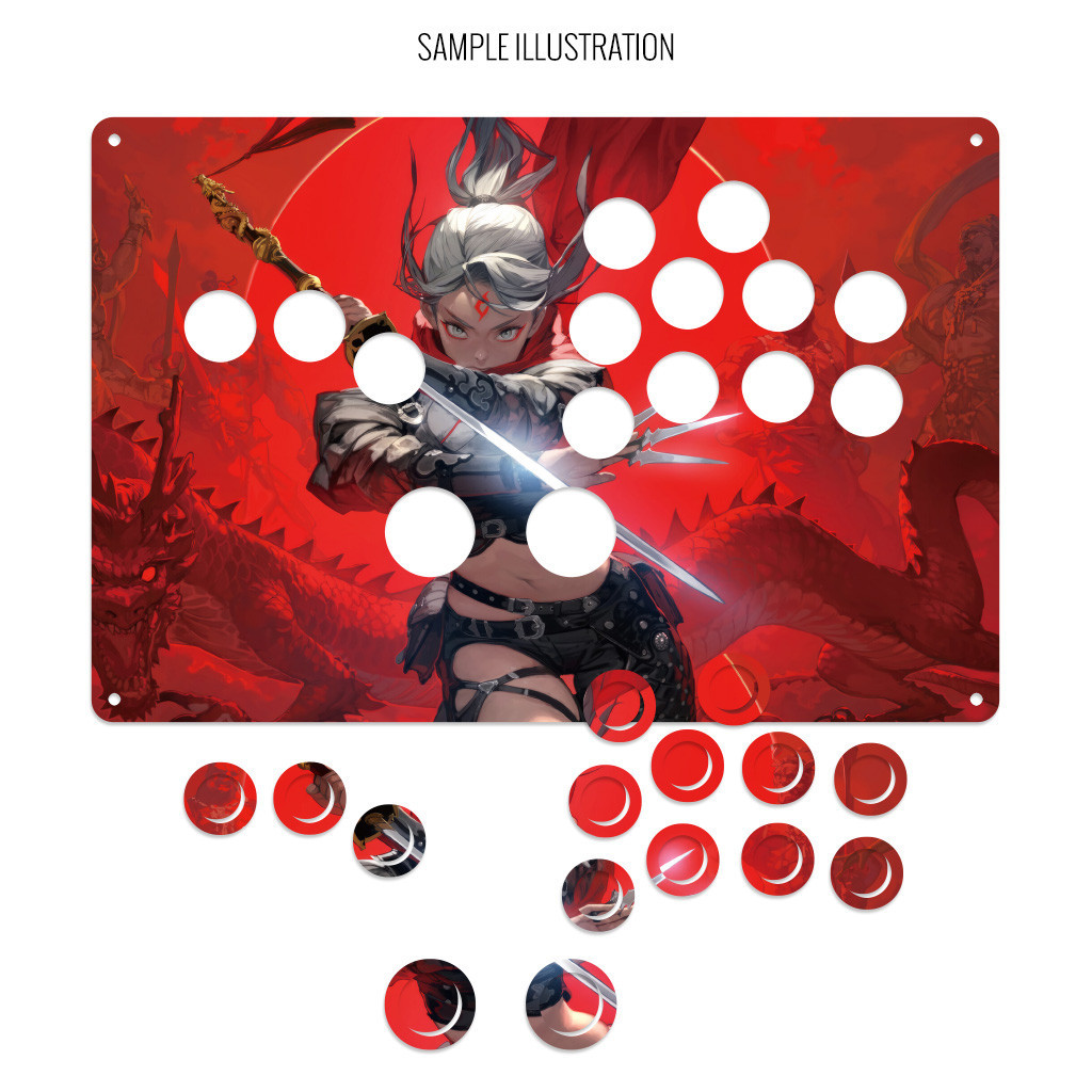 Artwork Print and Cut for Arcade Shock Traveler All-Button Modern